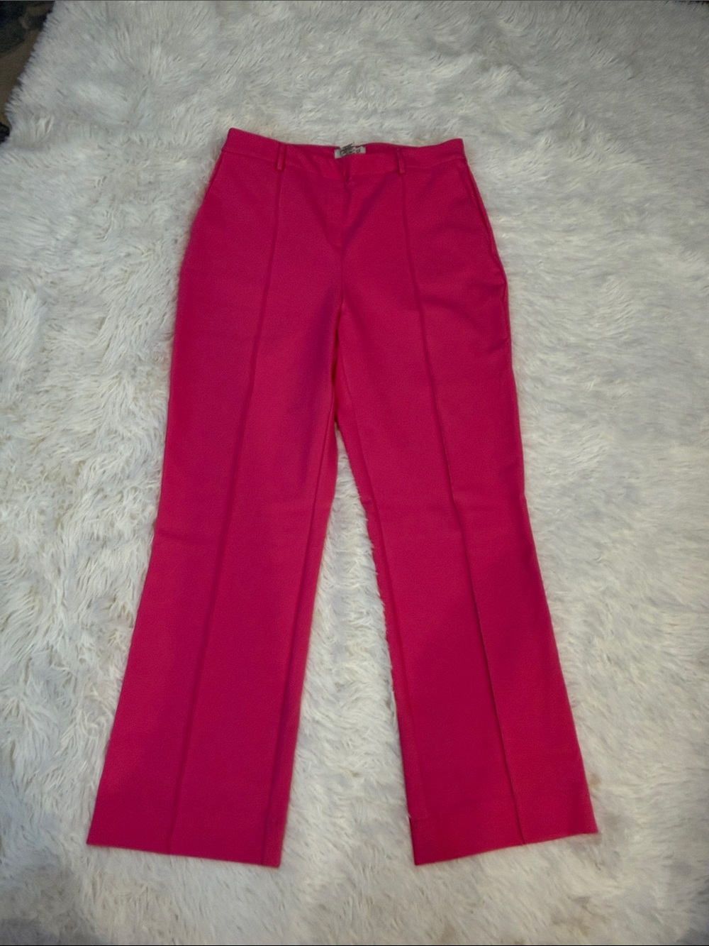 Rachel Zoe Fuchsia High-Rise Tailored Trousers
